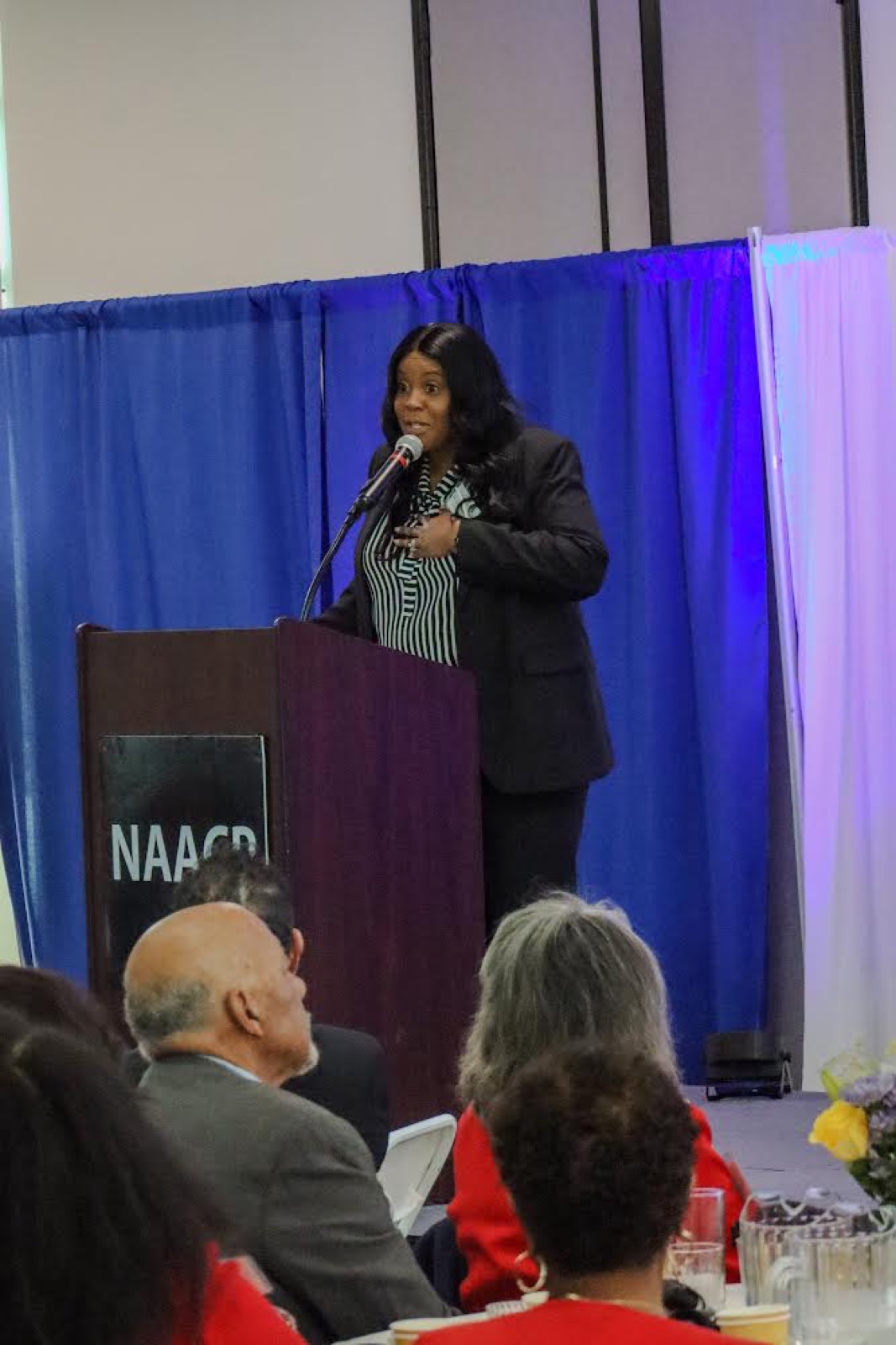 Dr. Hester delivering the keynote address at the NAACP North San Diego County MLK breakfast